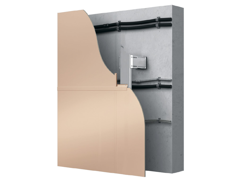 Подсистема НФС КРАСПАН для металломинеральных панелей, крепление видимым способом