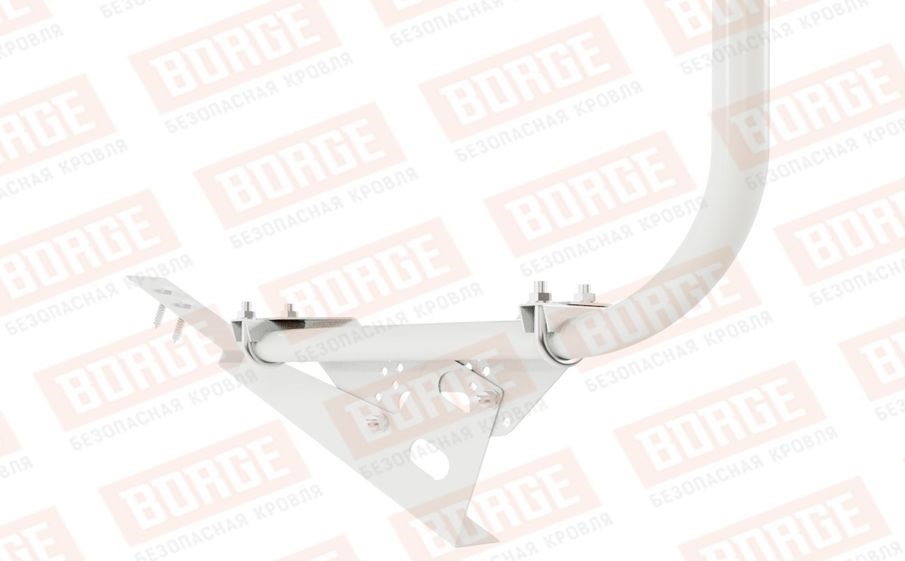 Кровельное ограждение Borge для черепичной кровли оцинкованное RAL 9003, 300*120 см