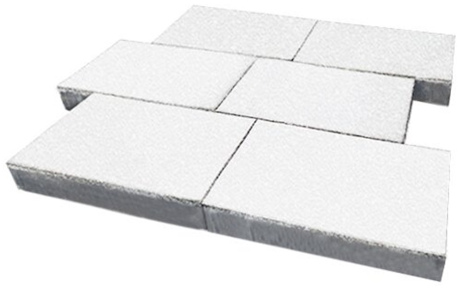 Плитка тротуарная SteinRus Парк Плейс Б.3.П.8 Native, белый, 600*300*80 мм