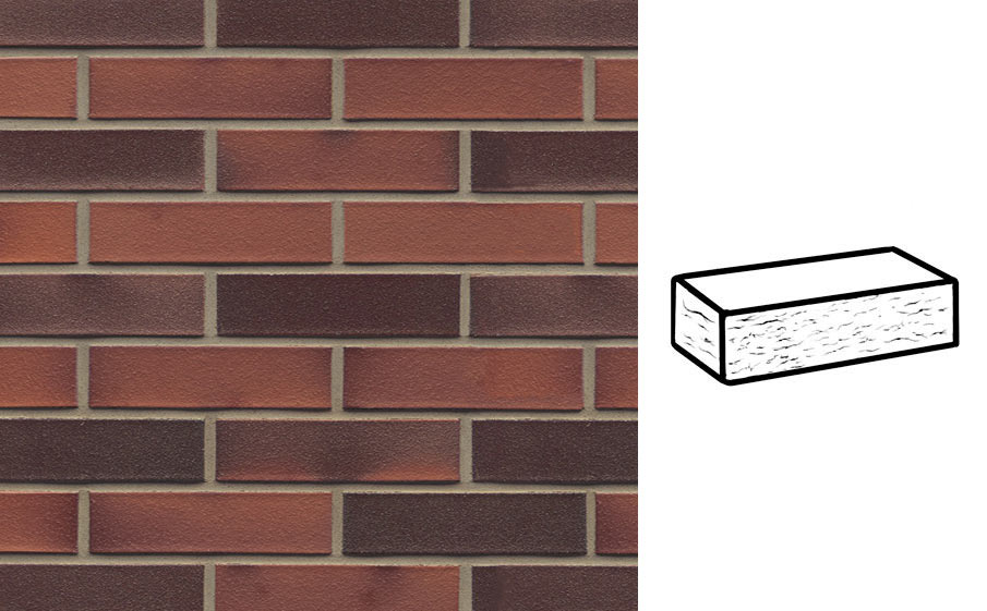 Кирпич клинкерный Muhr 03 EG Rot Edelglanz рустик, 290*90*71 мм