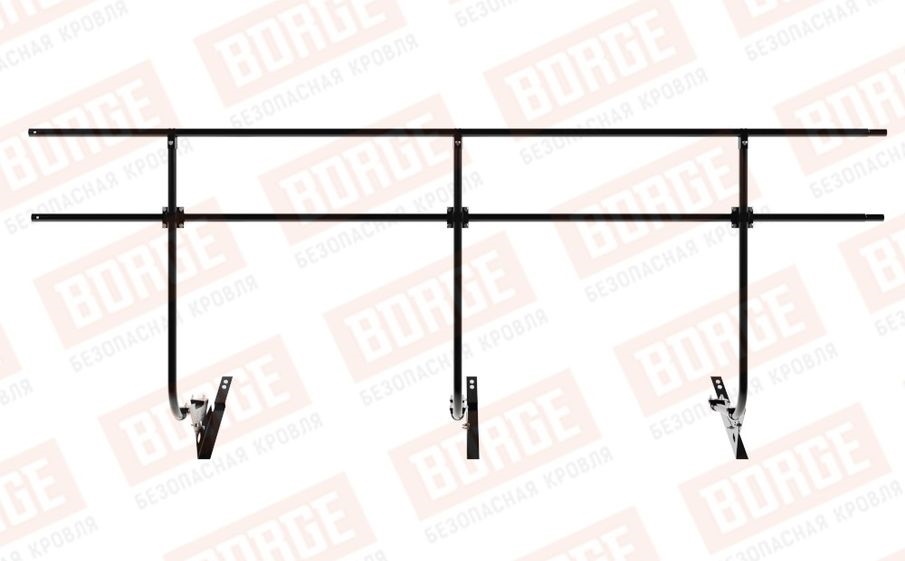 Кровельное ограждение Borge для кровли из композитной черепицы оцинкованное RAL 9005, 300*120 см