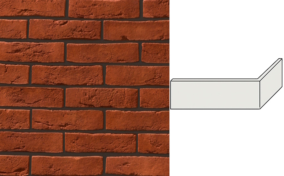 Декоративный кирпич Leonardo Stone угловой элемент Дижон 220/110*70*14 мм 776