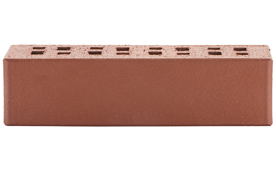 Кирпич клинкерный ЛСР Эдинбург темно-красный гладкий, 250*85*65 мм