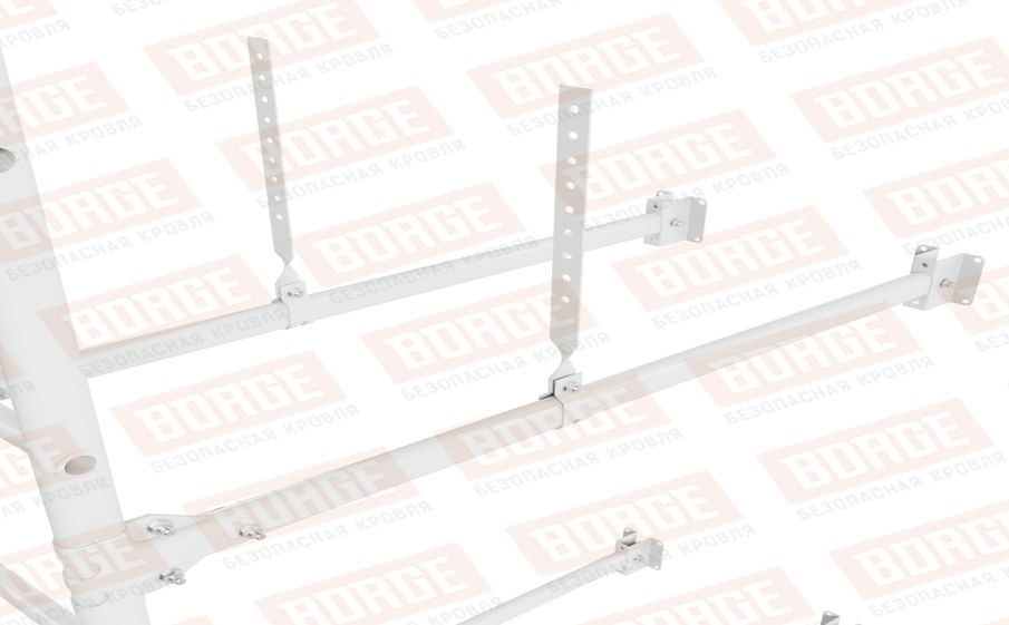 Лестница фасадная Borge (верхняя секция) оцинкованная RAL 9003, 1,8 м