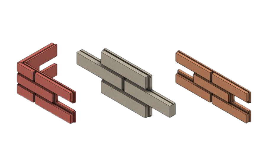 Плитка модульная Борисовские Мануфактуры Брик Жозеф, 604*174*28 мм