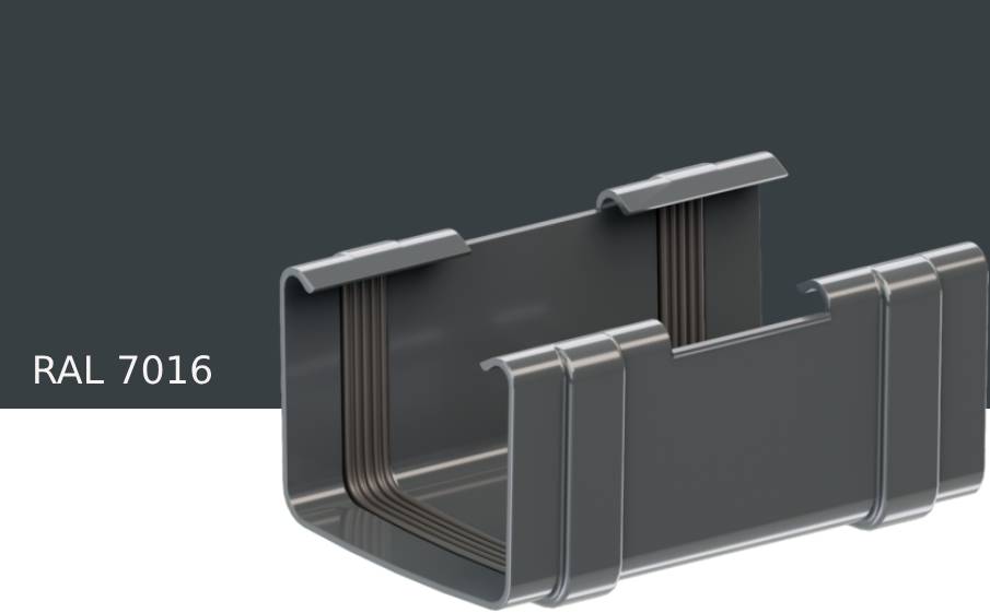 Соединитель желоба KROP PVC Квадрат для системы D 135/80*80 мм, RAL 7016