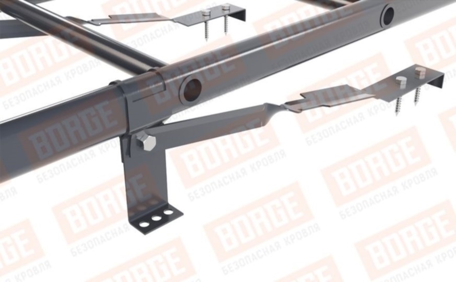 Лестница кровельная Borge для натуральной черепицы оцинкованная RAL 7024, 1,8 м