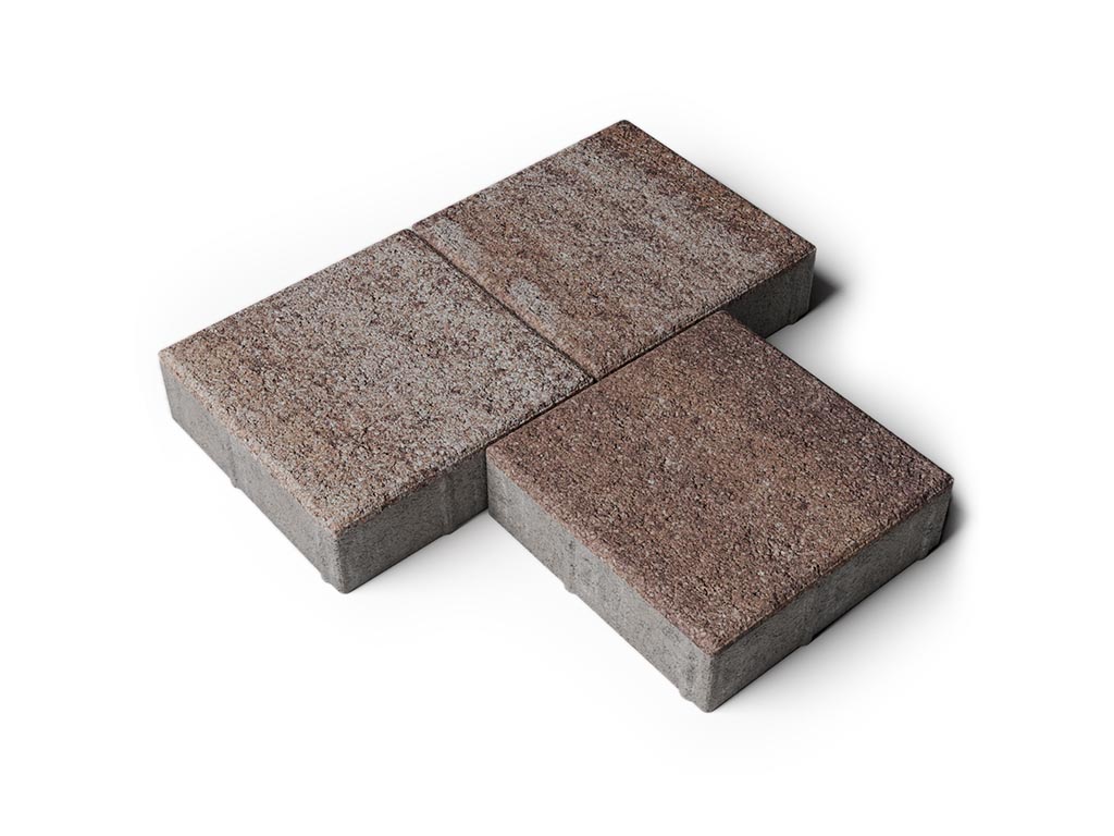 Плитка тротуарная Квадрат Б.2.К.6 листопад гранит хаски, 200*200*60 мм