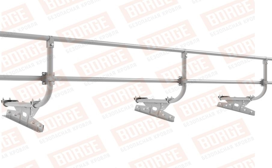 Кровельное ограждение Borge для фальцевой кровли оцинкованное RAL 7004, 300*60 см