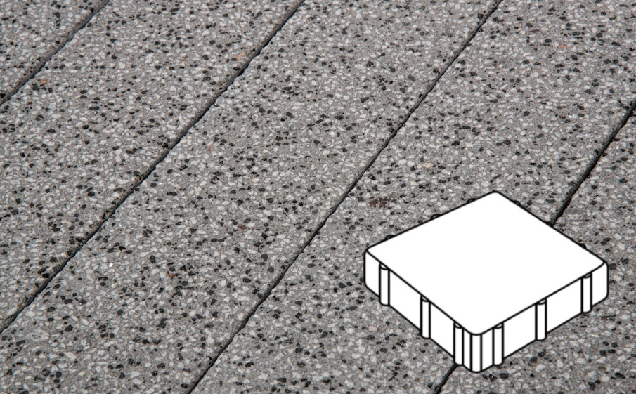 Плитка тротуарная Готика, Granite FINERRO, Квадрат Б.3.К.6, Цветок Урала, 300*300*60 мм