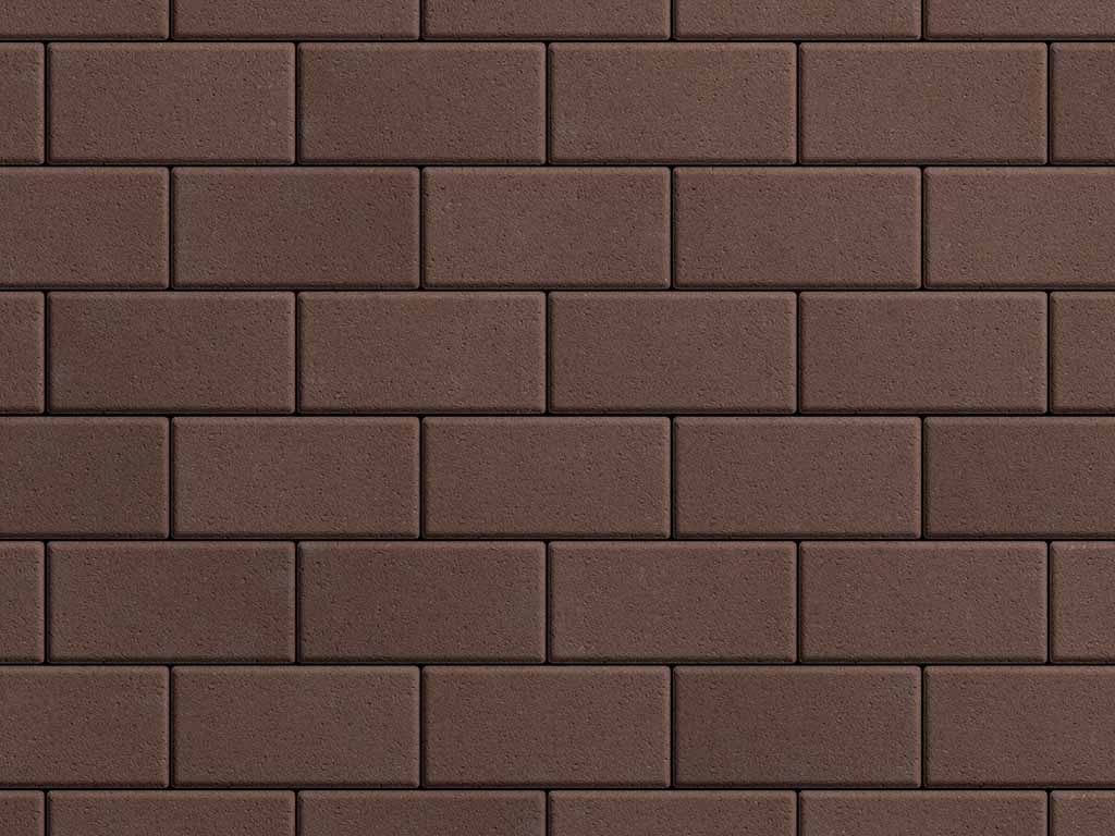 Плитка тротуарная Прямоугольник Б.2.П.6 В стандарт гладкий коричневый, 200*100*60 мм