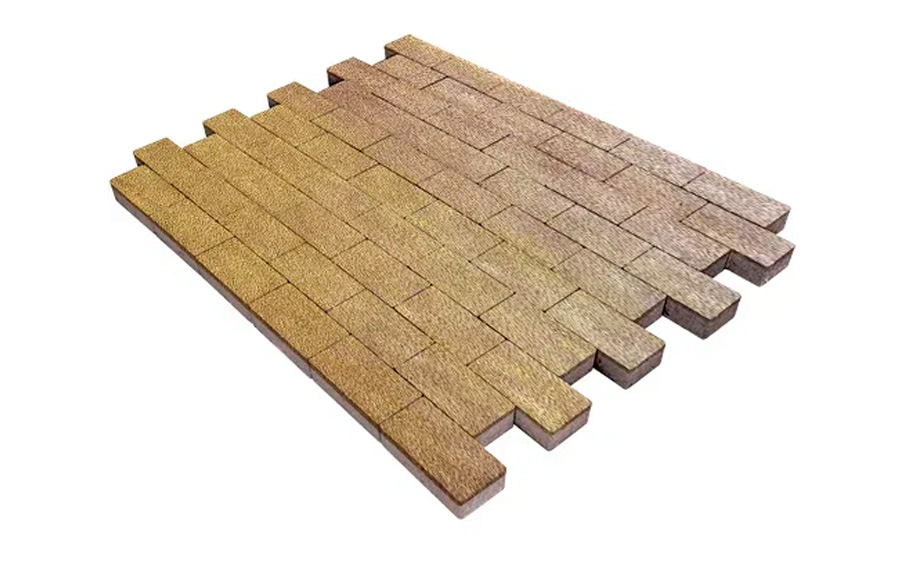 Плитка тротуарная SteinRus Прямоугольник А.6.П.4, Native, ColorMix Брайс, 200*100*40 мм