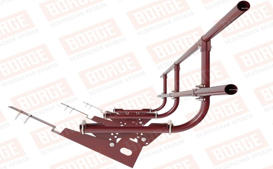 Кровельное ограждение Borge для черепичной кровли оцинкованное RAL 3005, 300*60 см