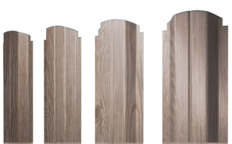 Штакетник П-образный В фигурный Print Elite White Wood