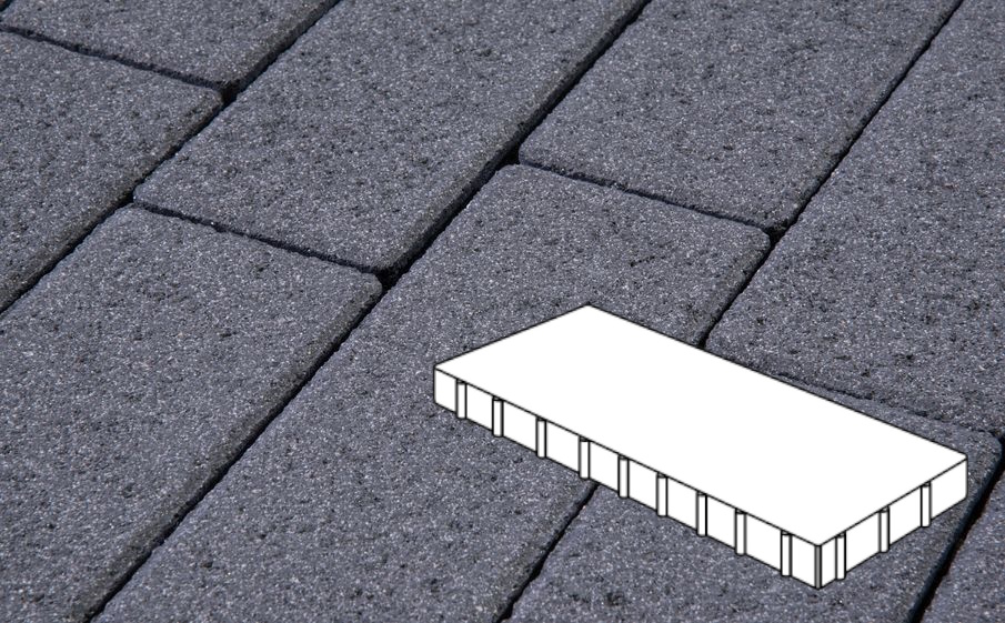 Плитка тротуарная Готика, Granite FERRO, Плита Б.9.П.8, Амфиболит, 900*300*80 мм