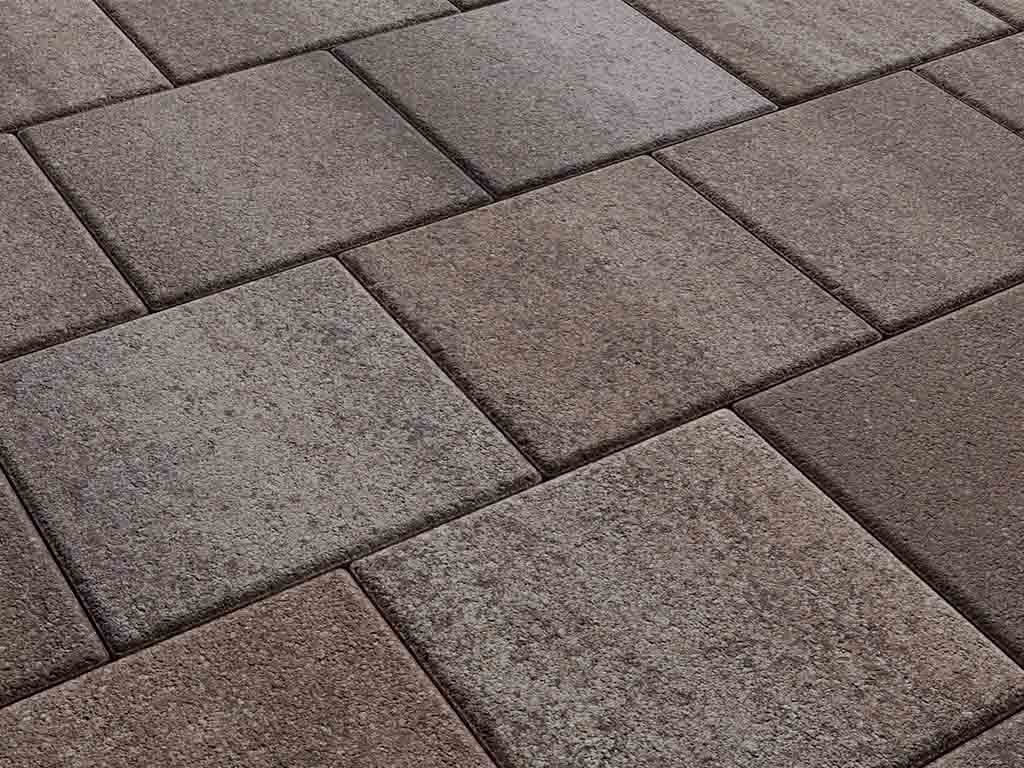 Плитка тротуарная Квадрат Б.1.К.10 листопад гранит хаски, 300*300*100 мм 