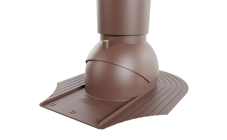 Труба вентиляционная Viotto для мягкой кровли при монтаже d=110 мм утепленная, RAL 8017 коричневый