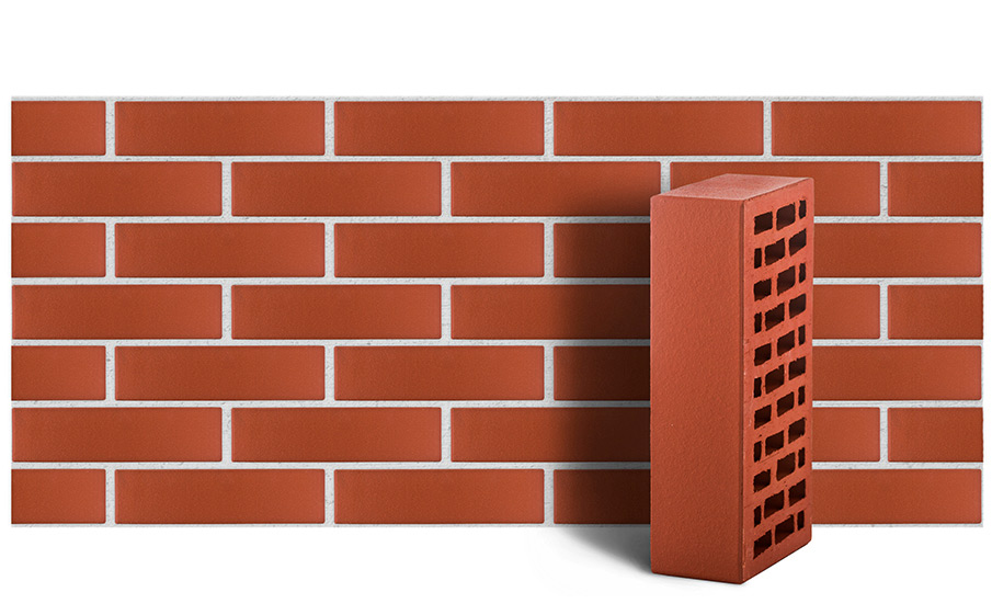 Кирпич облицовочный ЛСР темно-красный гладкий М175 250*120*65 мм