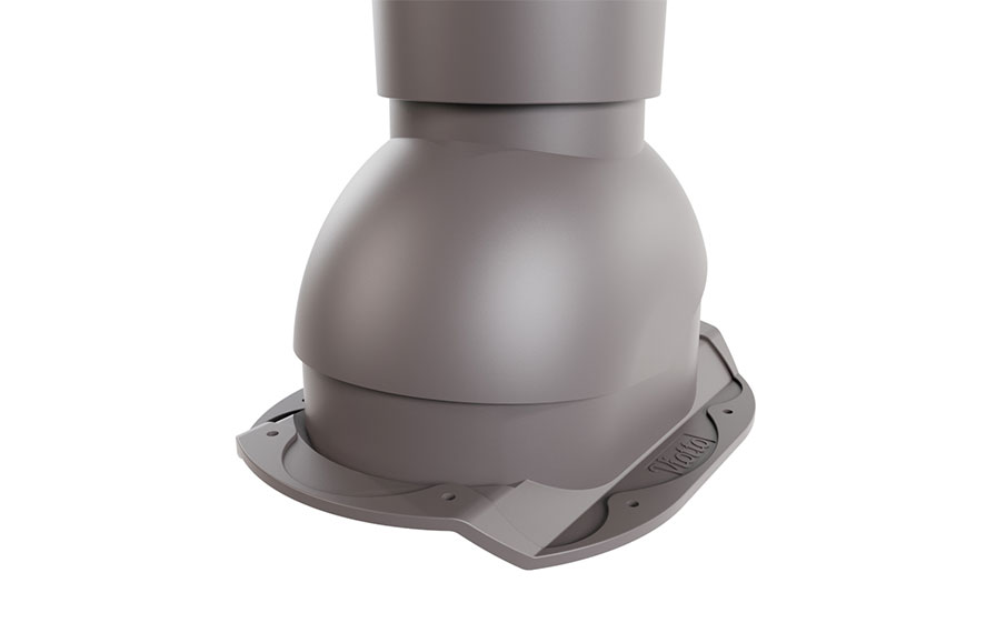 Труба вентиляционная Viotto для металлочерепицы Каскад d=110 мм неутепленная, RAL 8019 серо-коричневый