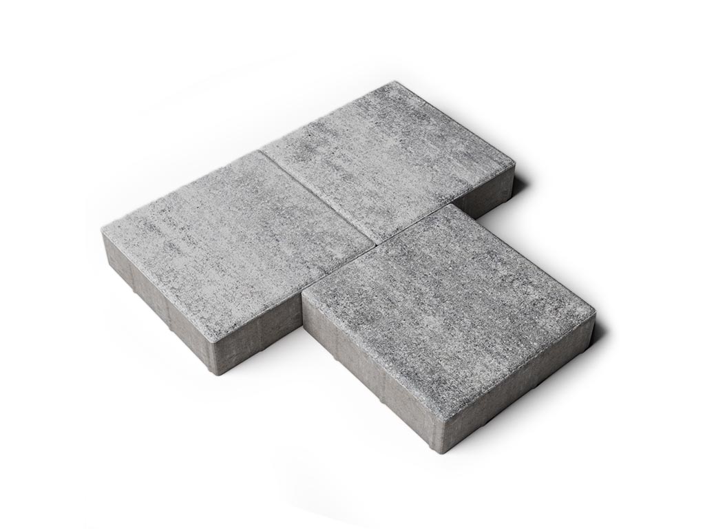 Плитка тротуарная Квадрат Б.1.К.8 искусственный камень шунгит, 300*300*80 мм