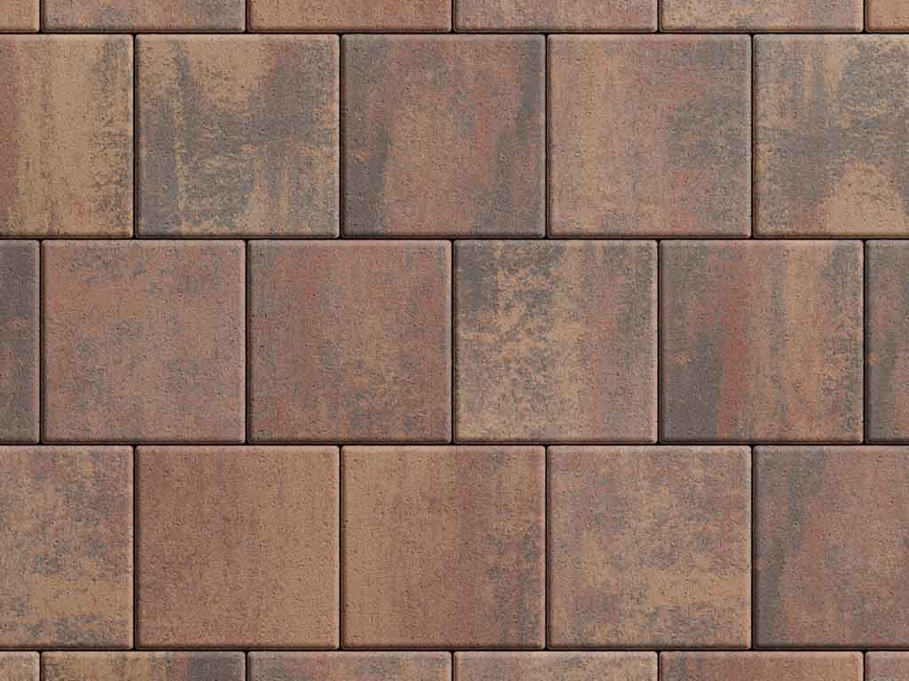 Плитка тротуарная Квадрат А.2.К.4 листопад гладкий арабская ночь, 200*200*40 мм