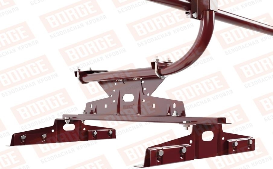 Кровельное ограждение Borge для монтажа параллельно фальцу оцинкованное RAL 3005, 300*60 см