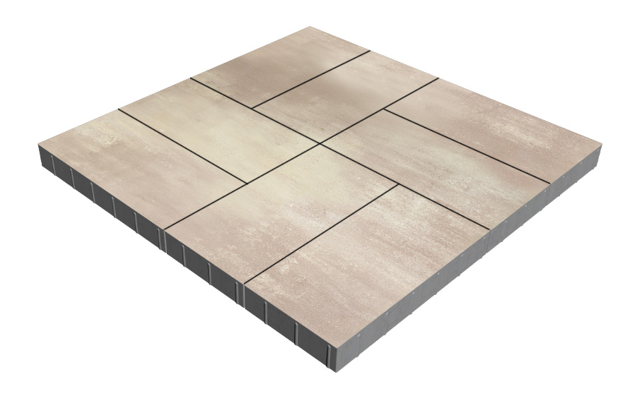 Плитка тротуарная SteinRus Парк Плейс Б.3.П.8, гладкая, Оливин, 600*300*80 мм