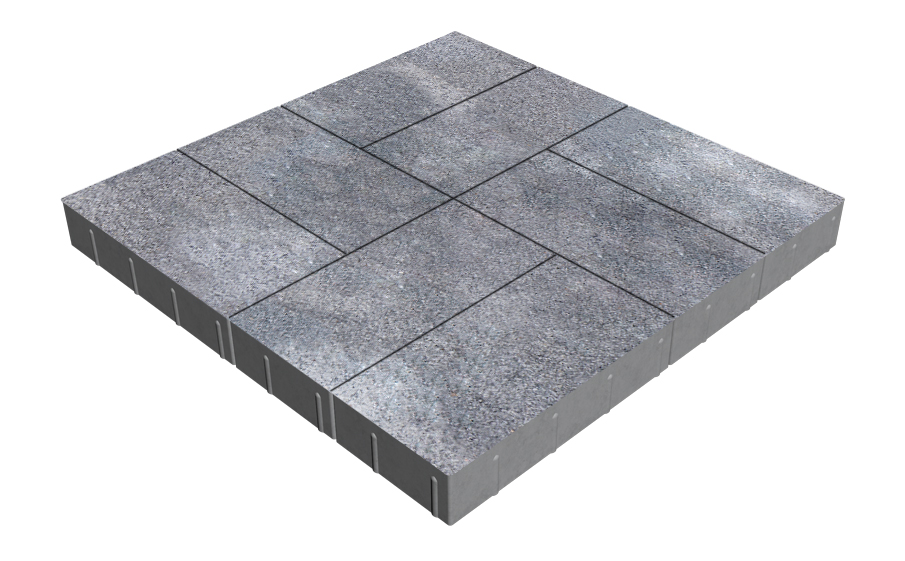 Плитка тротуарная SteinRus Грас Б.4.П.8, Backwash, Ладога, 400*200*80 мм