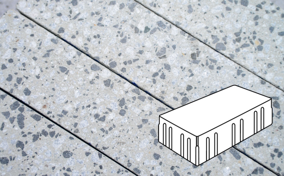 Плитка тротуарная Готика, Granite FINERRO, Скада без фаски В3.П.10, Грис Парга, 225*150*100 мм