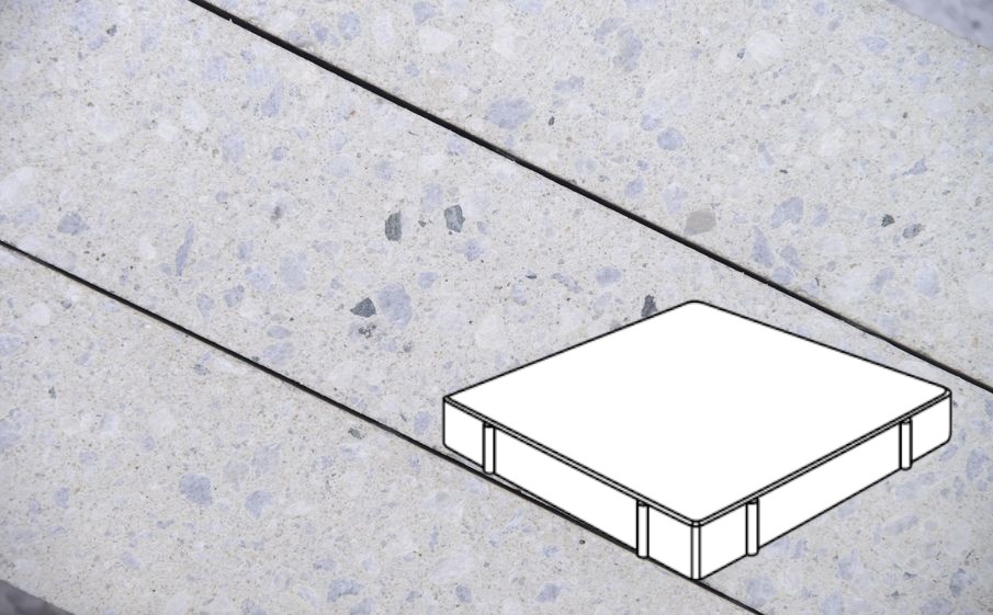 Плитка тротуарная Готика, Granite FINO, Квадрат Б.5.К.12, Мансуровский, 500*500*120 мм