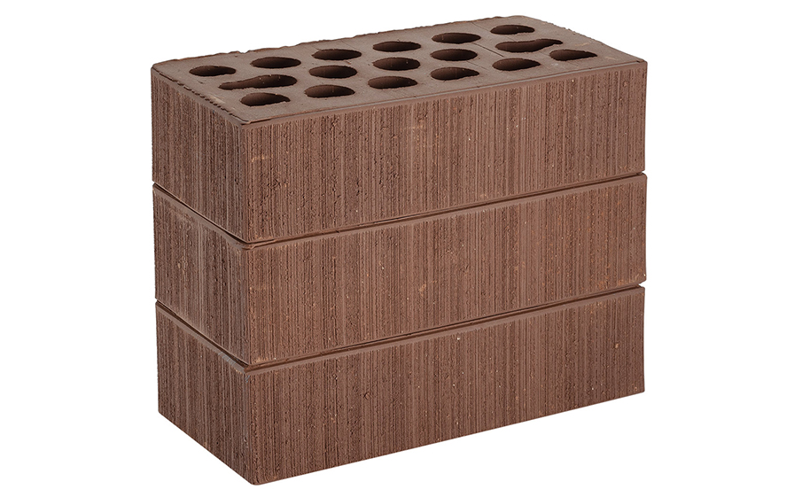 Кирпич облицовочный ТМ Керма Шоколад бархат 250*120*65 мм