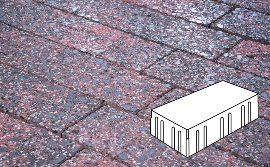 Плитка тротуарная Готика, Granite FINERRO, Скада без фаски В3.П.10, Дымовский, 225*150*100 мм