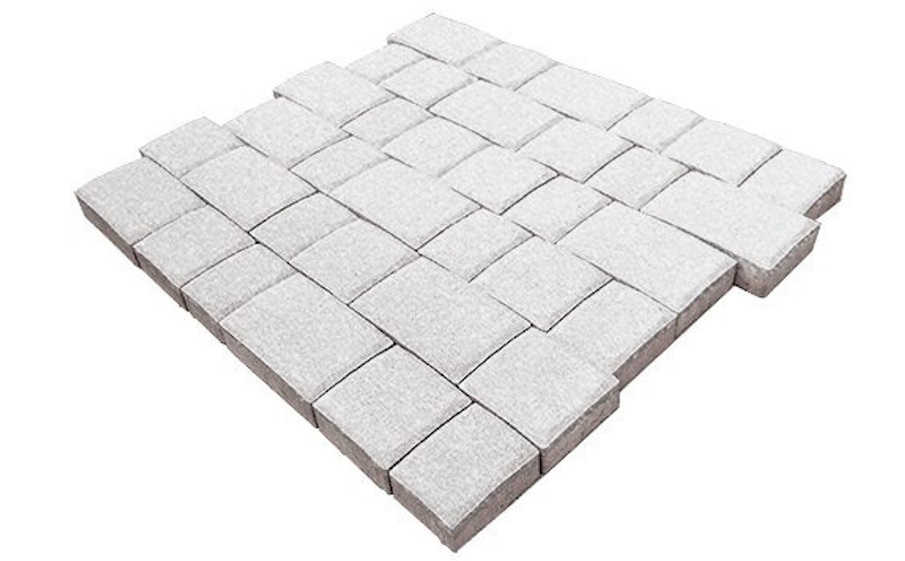 Плитка тротуарная SteinRus Инсбрук Инн Б.6.Фсм.6, Native, белый, толщина 60 мм