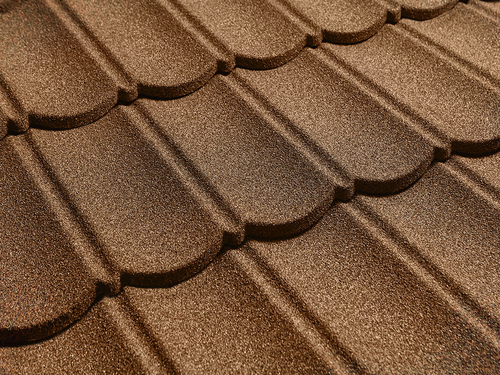 Композитная черепица CM Кровля Бонд (CM Roof Bond) Кофе (Coffee), 1340*420 мм