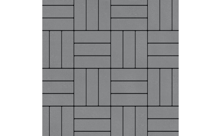 Плитка тротуарная SteinRus Паркет Б.2.П.6, гладкая, серый, 210*70*60 мм