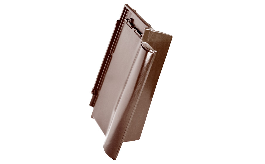 Керамическая черепица боковая правая Koramic Alegra 9 Dark Brown Engobe