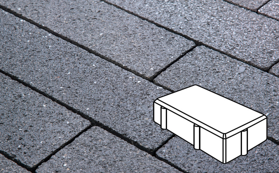 Плитка тротуарная Готика, Granite FINERRO, Брусчатка В.2.П.10/Г.2.П.10, Амфиболит, 200*100*100 мм