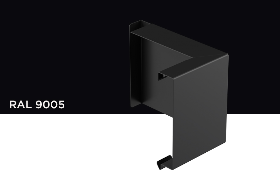 Заглушка правая Galeco для системы STAL 2 D 125/80*80 мм, RAL 9005