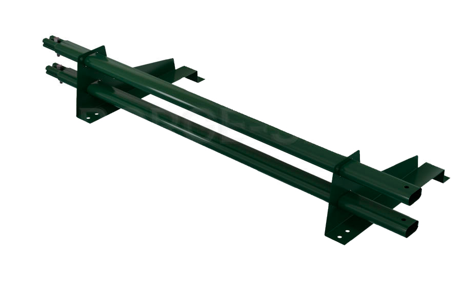 Комплект трубчатого снегозадержания Borge 1,5 м для металлочерепицы с высокой ступенькой 350 мм, темно-зеленый