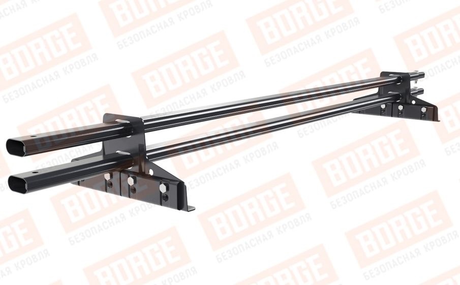 Снегозадержатель трубчатый Borge для фальцевой кровли оцинкованный RAL 7024, 1,5 м