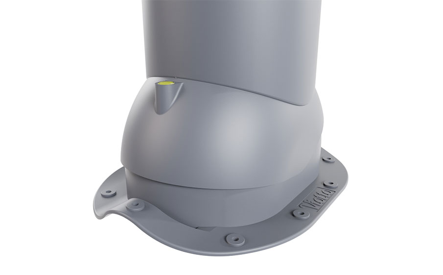 Роторная вентиляция Viotto для металлочерепицы Монтеррей d=125 мм утепленная, RAL 7024 графит