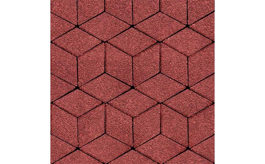 Плитка тротуарная SteinRus Полярная звезда Б.5.Ф.8 Native, красный, 200*200*80 мм