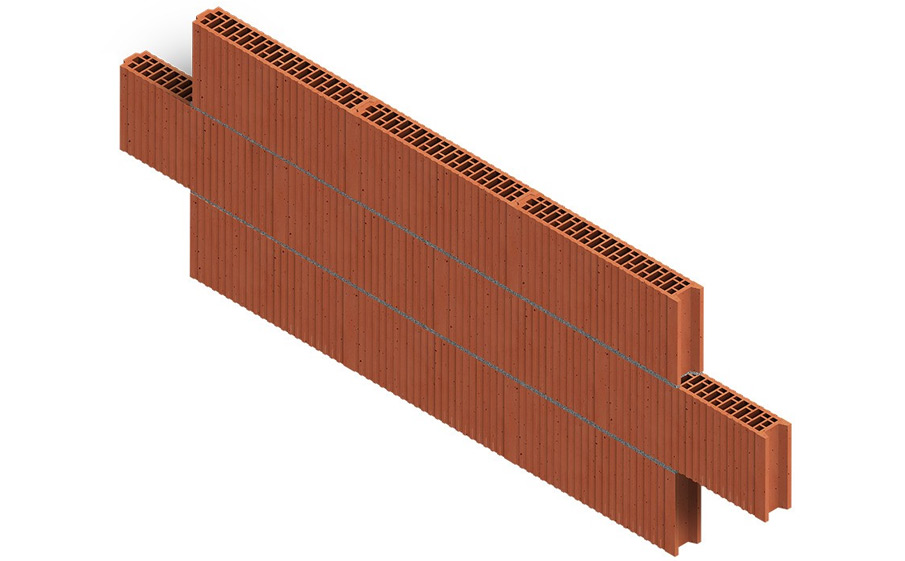 Керамический блок Porotherm 8 М75 4,5 НФ, 500*80*219 мм