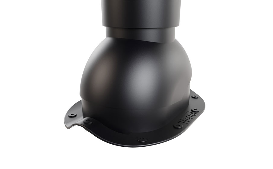 Труба вентиляционная Viotto для металлочерепицы Монтеррей d=110 мм утепленная, RAL 9005 черный