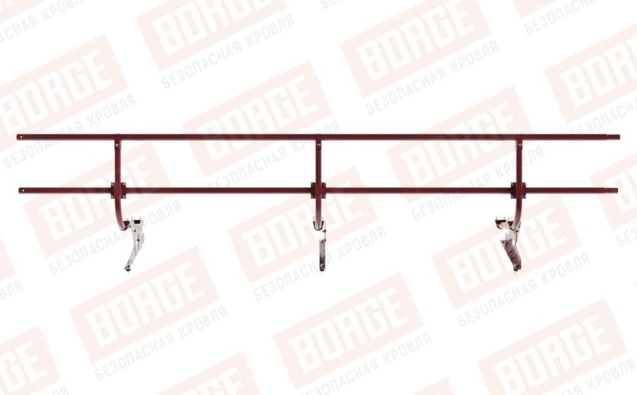 Кровельное ограждение Borge для металлочерепицы, профнастила, материалов на основе битума оцинкованное RAL 3005, 300*60 см