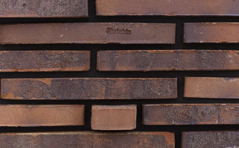 Кирпич ригельный полнотелый Skriabin Ceramics С35, 340*85*40 мм