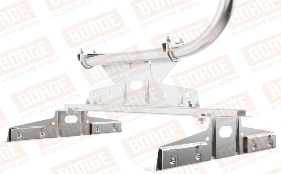 Кровельное ограждение Borge для монтажа параллельно фальцу оцинкованное, 300*120 см