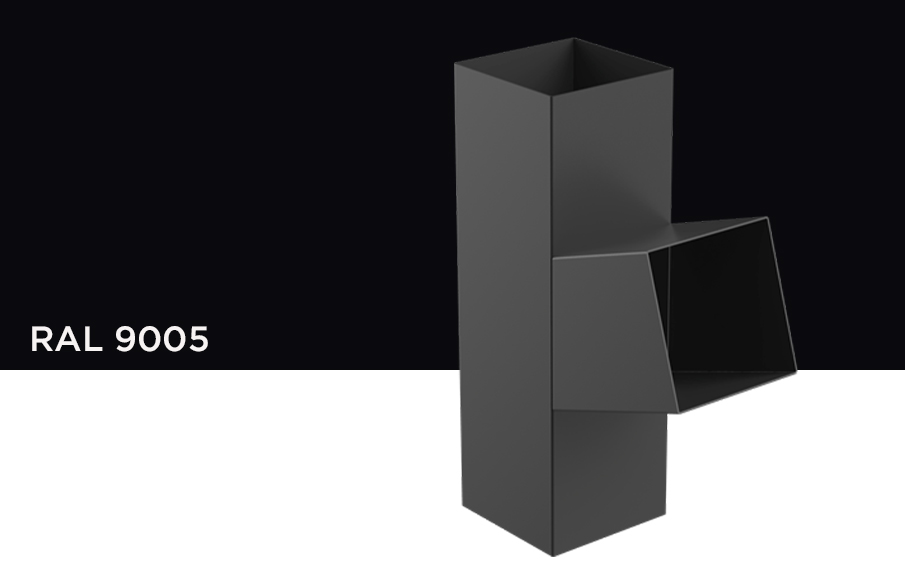 Тройник Galeco 72 градуса для системы STAL 2 D 125/80*80 мм, RAL 9005