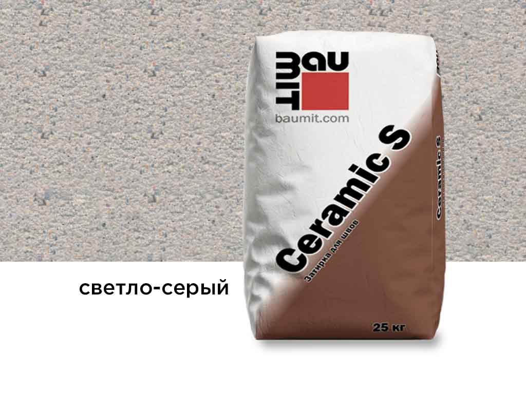 Затирка для швов Baumit Ceramic S, светло-серый, 25 кг