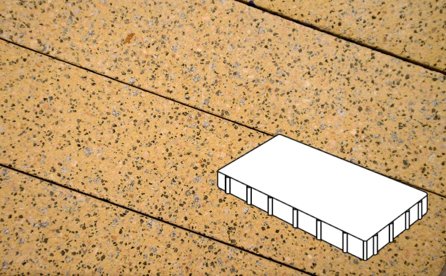 Плитка тротуарная Готика, City Granite FINERRO, Плита Б.6.П.8, Жельтау, 600*400*80 мм